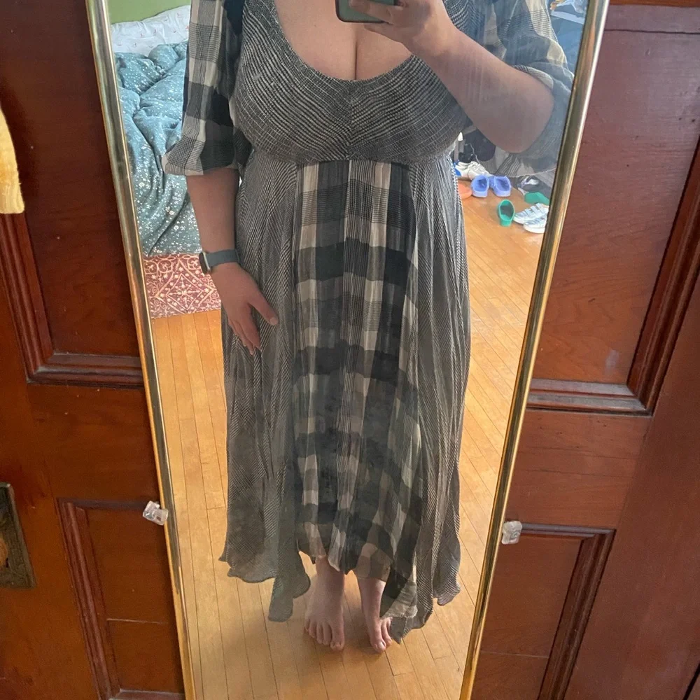 Free People Black and White Maxi Dress